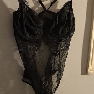 Black lace bodysuit